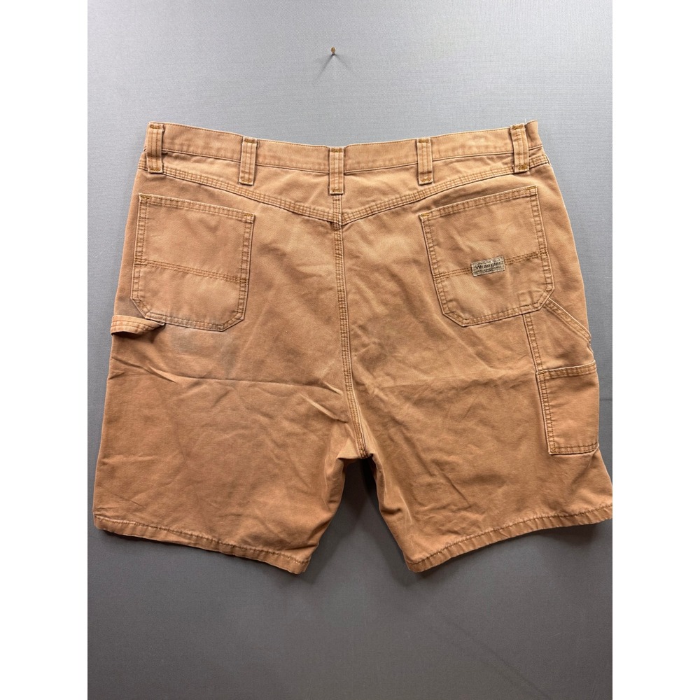 Wrangler Carpenter Shorts Mens Tan Canvas‎ Utility Workwear Relaxed 44